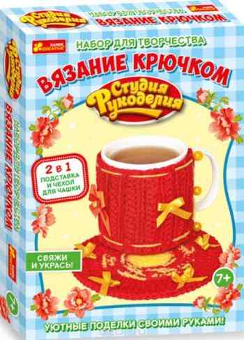 Ranok Набор для вязания Подставка и чехол для чашки цвет красный