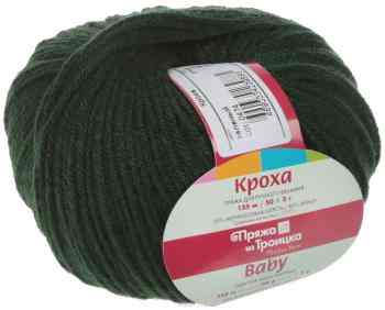 Пряжа для вязания Троицкая камвольная фабрика "Кроха", цвет: зеленый (0112), 135 м, 50 г, 10 шт
