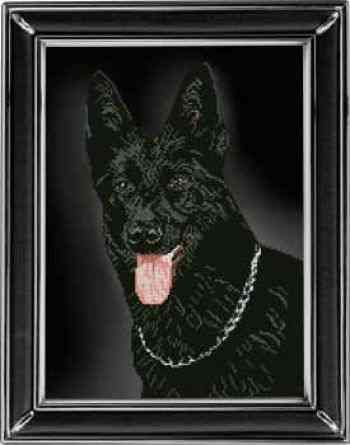 Набор для вышивания 90811 "Черная овчарка"