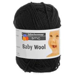 Детская пряжа для вязания "Baby Wool", цвет: Schwarz / Черный (00099), 85 м, 25 г