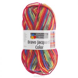 Пряжа для вязания "Bravo Color", цвет: розовый, желтый, зеленый (02085), 133 м, 50 г