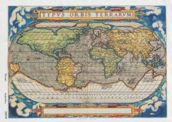 Рисовая карта для декупажа Кустарь "Старинная карта мира №3", 21 см х 29 см