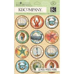Стикеры K&Company "Рондель. Путешествия", 12 шт
