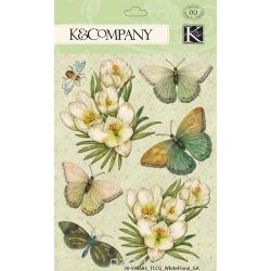 Стикеры K&Company "Белоснежный сад", 7 шт