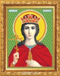 Набор для вышивания бисером "Святая Великомученица Екатерина", 19,4 x 23,9 см