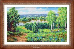 Набор для вышивания бисером "Родные просторы", 39,5 х 22 см 280060