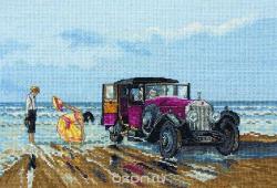 Набор для вышивания крестом Anchor "Vintage Rolls on The Beach", 20 х 30 см PCE760