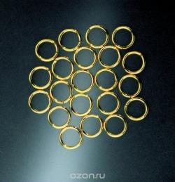 Кольца Glorex, цвет: золотой, 8 мм, 20 шт