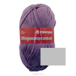 Пряжа для вязания Пехорка "Мериносовая", цвет: светло-серый меланж (386), 200 м, 100 г, 10 шт