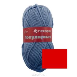 Пряжа для вязания Пехорка "Популярная", цвет: красный мак (88), 133 м, 100 г, 10 шт