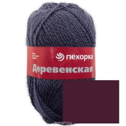 Пряжа для вязания Пехорка "Деревенская", цвет: слива (42), 250 м, 100 г, 10 шт