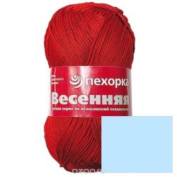 Пряжа для вязания Пехорка "Весенняя", цвет: незабудка (195), 250 м, 100 г, 5 шт