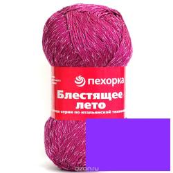 Пряжа для вязания Пехорка "Блестящее лето", цвет: сирень (22), 380 м, 100 г, 5 шт