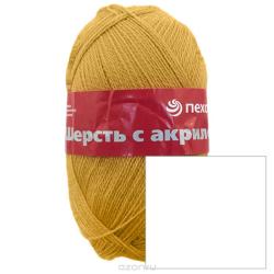Пряжа для вязания Пехорка "Шерсть с акрилом", цвет: белый (01), 300 м, 100 г, 10 шт