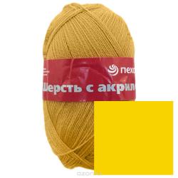Пряжа для вязания Пехорка "Шерсть с акрилом", цвет: желток (12), 300 м, 100 г, 10 шт
