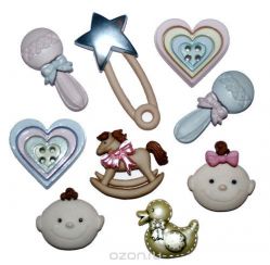 Набор пуговиц и фигурок Dress It Up "Для малышей", 6 шт. 7702069