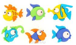 Пуговицы декоративные Dress It Up "Забавные рыбки", 4 шт
