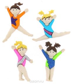 Пуговицы декоративные Dress It Up "Маленькая гимнастка", 3 шт