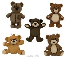Пуговицы декоративные Dress It Up "Плюшевый мишка", 5 шт