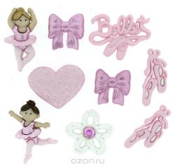 Набор пуговиц и фигурок Dress It Up "Балерины", 9 шт. 7706337