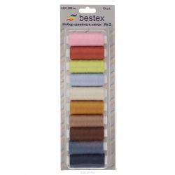 Набор ниток Bestex "Ассорти 40/2", 200 м, 10 бобин. 7703548_2