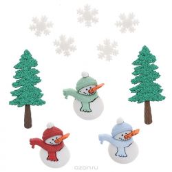 Пуговицы декоративные Dress It Up "Хороших святок", 10 шт. 7702473