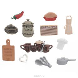 Набор пуговиц и фигурок Dress It Up "На кухне", 10 шт. 7702340