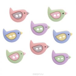 Пуговицы декоративные Dress It Up "Птички", 8 шт. 7706318