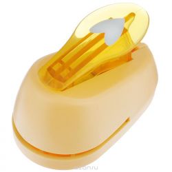 Дырокол фигурный Hobbyboom "Лепесток", №101, цвет: оранжевый, 1,8 см