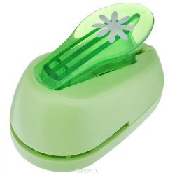 Дырокол фигурный Hobbyboom "Маргаритка", №2, цвет: салатовый, 1,8 см
