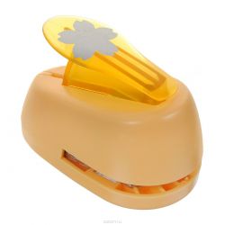 Дырокол фигурный Hobbyboom "Лотос", №4, 2,5 см, цвет: оранжевый