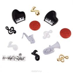 Набор пуговиц и фигурок Dress It Up "Музыка", 9 шт. 7702309