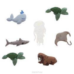 Пуговицы декоративные Dress It Up "Морские жители", 7 шт. 7702242