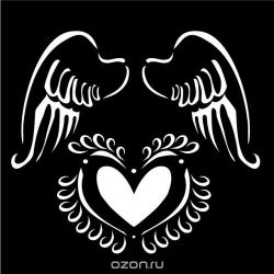 Трафарет FolkArt "Крылья ангела", 20 см х 19,5 см