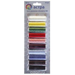Набор ниток "Ассорти №2", 183 м, 10 бобин. 7706178_2