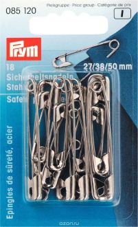 Булавки английские "Prym", № 0-3, 18 шт
