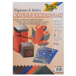Картон текстурированный Folia "Капли. Полосы", 23 x 33 см, 10 листов