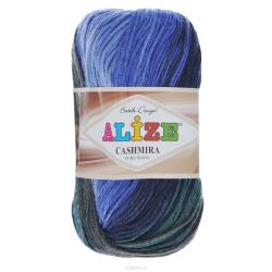Пряжа для вязания Alize "Cashmira Batik", цвет: синий, зеленый, серый (3953), 300 м, 100 г, 5 шт