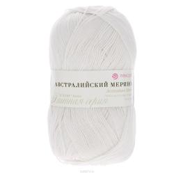 Пряжа для вязания Пехорка "Австралийский меринос", цвет: белый (01), 400 м, 100 г, 5 шт
