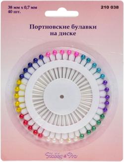 Булавки для шитья "Hobby & Pro", 38 мм х 0,7 мм, 40 шт