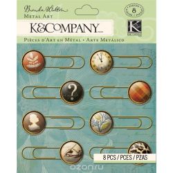 Скрепки-украшения "K&Company", 8 шт