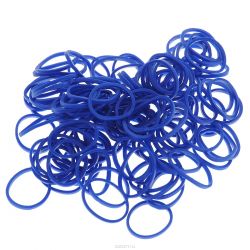 Резиночки безлатексные "Rainbow Loom", с клипсами, цвет: темно-синий, 600 шт