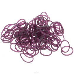 Резиночки безлатексные "Rainbow Loom", с клипсами, цвет: лиловый, серебристый, 600 шт