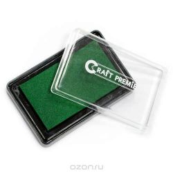 Подушечка штемпельная "Craft Premier", цвет: зеленый, черный