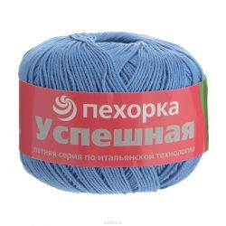 Пряжа для вязания Пехорка "Успешная", цвет: темно-голубой (15), 220 м, 50 г, 10 шт