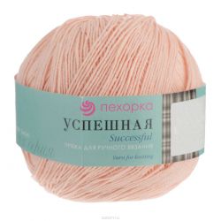 Пряжа для вязания Пехорка "Успешная", цвет: персик (18), 220 м, 50 г, 10 шт