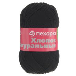 Пряжа для вязания Пехорка "Хлопок натуральный. Кабле", цвет: черный (02), 425 м, 100 г, 5 шт