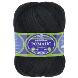 Пряжа для вязания Камтекс "Романс", цвет: черный (003), 120 м, 100 г, 10 шт