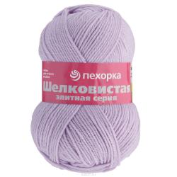 Пряжа для вязания Пехорка "Шелковистая", цвет: лаванда (329), 225 м, 100 г, 5 шт