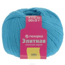 Пряжа для вязания Пехорка "Элитная", цвет: бирюза (583), 415 м, 50 г, 10 шт